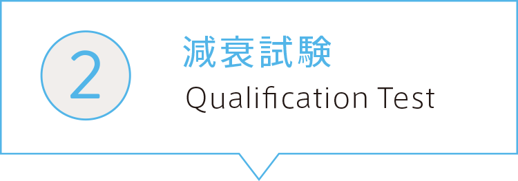 2）減衰試験 Qualification Test
